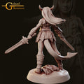 Female Fighter Miniature | Tabletop RPG Miniature | Galaad Miniatures | Roleplaying 3D Printed Fantasy Mini - 3DPrintDen