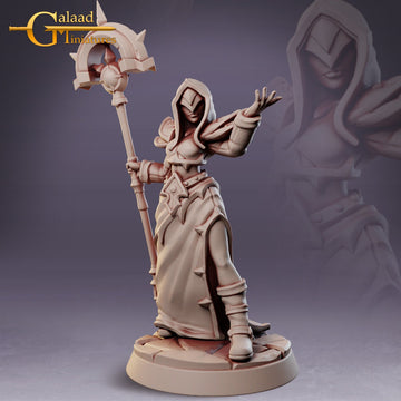 Female Necromancer Miniature | Tabletop RPG Miniature | Galaad Miniatures | Roleplaying 3D Printed Fantasy Mini - 3DPrintDen