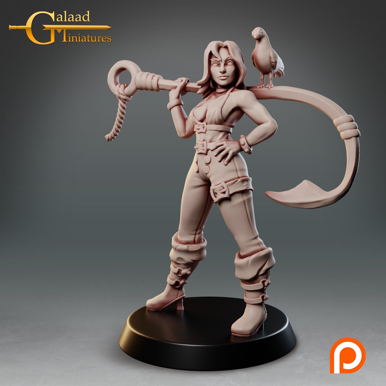 Female Sailor Miniature | Tabletop RPG Miniature | Galaad Miniatures | Roleplaying 3D Printed Fantasy Mini - 3DPrintDen