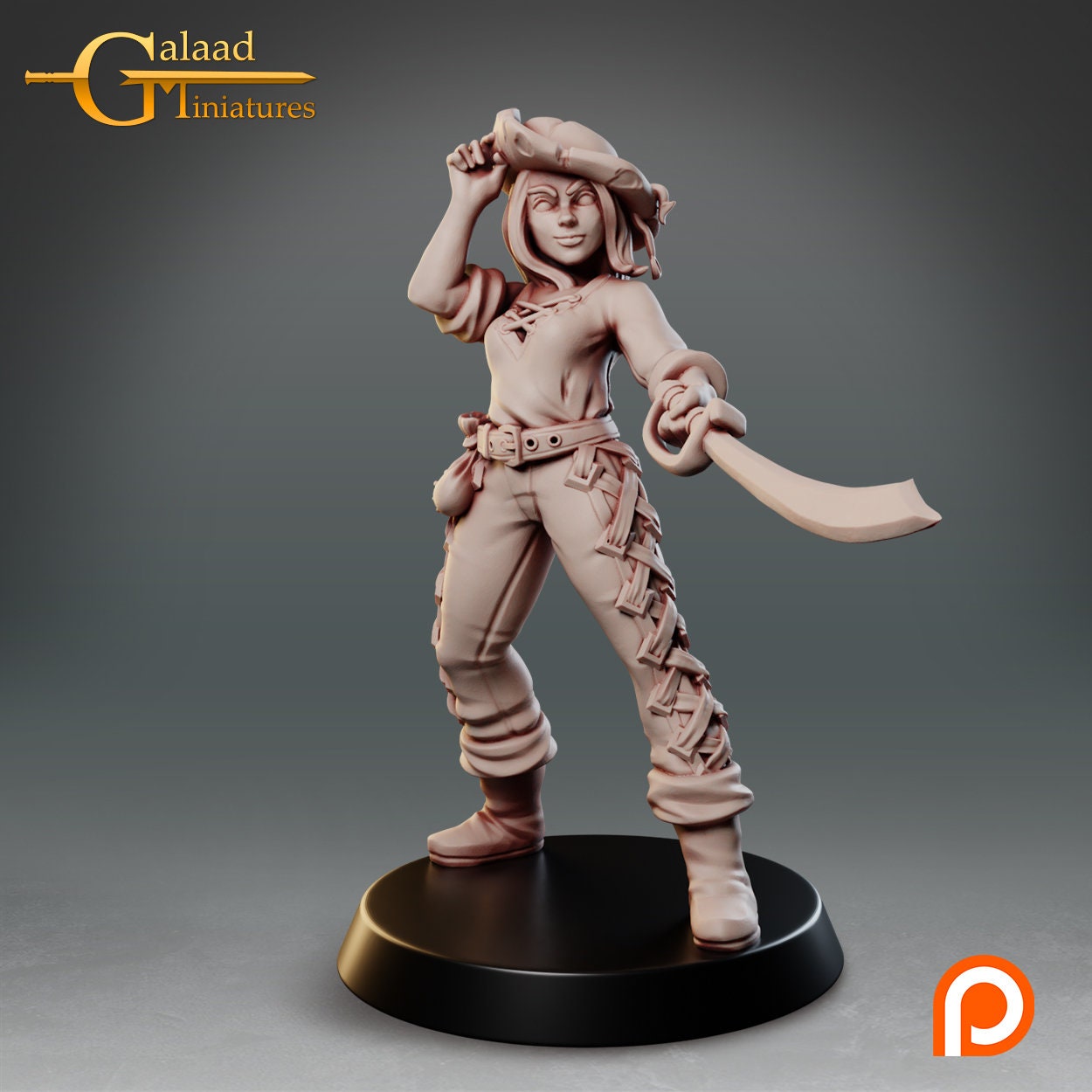 Female Sailor Miniature | Tabletop RPG Miniature | Galaad Miniatures | Roleplaying 3D Printed Fantasy Mini - 3DPrintDen