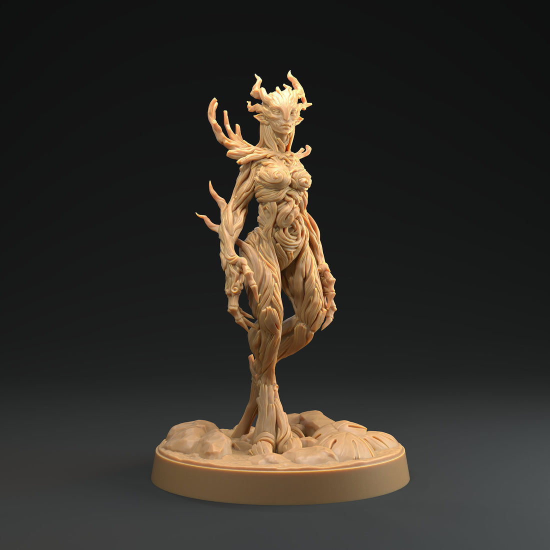 Dryad Miniature | Tabletop RPG Miniature | Dragon Trappers Lodge | Roleplaying 3D Printed Fantasy Mini - 3DPrintDen