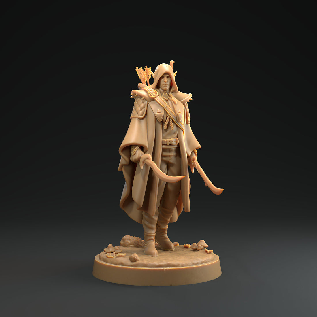 Elf Rogue Miniature | Tabletop RPG Miniature | Dragon Trappers Lodge | Roleplaying 3D Printed Fantasy Mini - 3DPrintDen