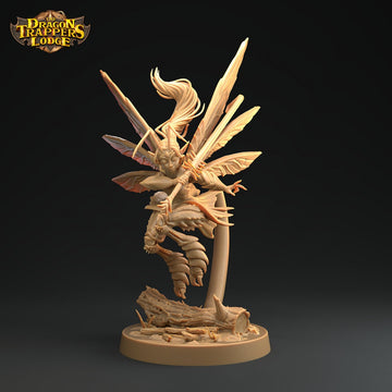 Fairy Fighter Miniature | Tabletop RPG Miniature | Dragon Trappers Lodge | Roleplaying 3D Printed Fantasy Mini - 3DPrintDen