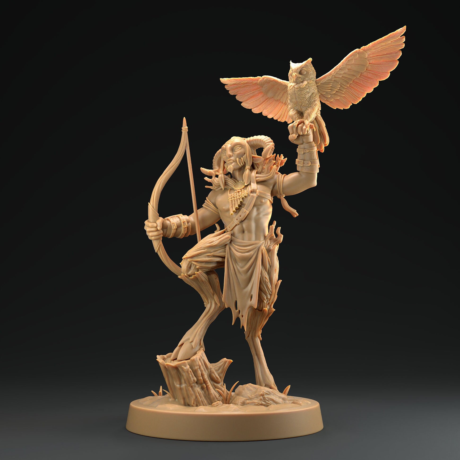 Satyr Hunter Miniature | Tabletop RPG Miniature | Dragon Trappers Lodge | Roleplaying 3D Printed Fantasy Mini - 3DPrintDen