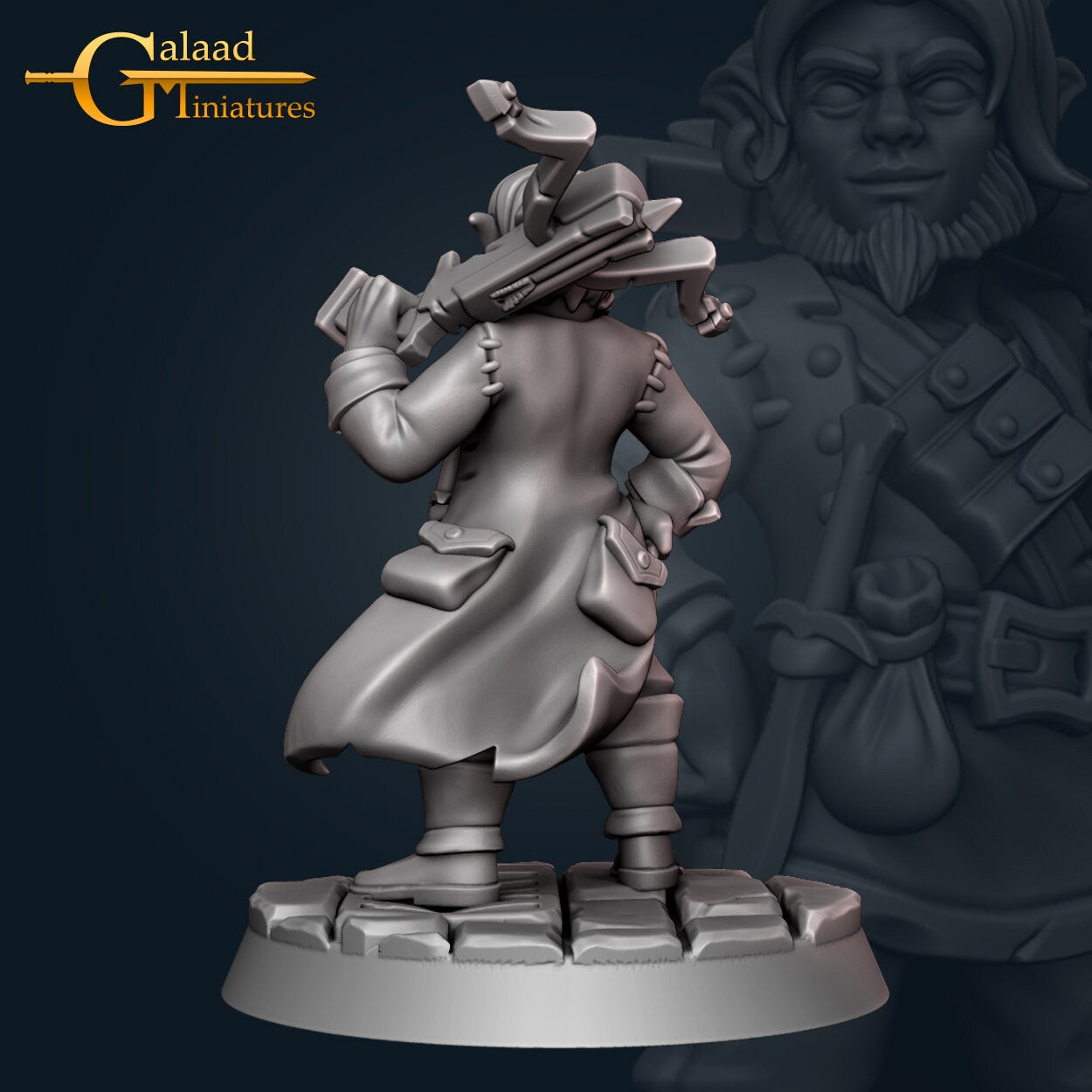 Halfling Rogue Miniature | Tabletop RPG Miniature | Galaad Miniatures | Roleplaying 3D Printed Fantasy Mini - 3DPrintDen