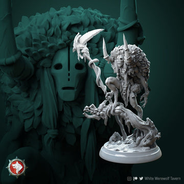 Forest Spirit Miniature, Chmerih Faceless | Tabletop RPG Miniature | White Werewolf Tavern | Roleplaying 3D Printed Fantasy Mini - 3DPrintDen