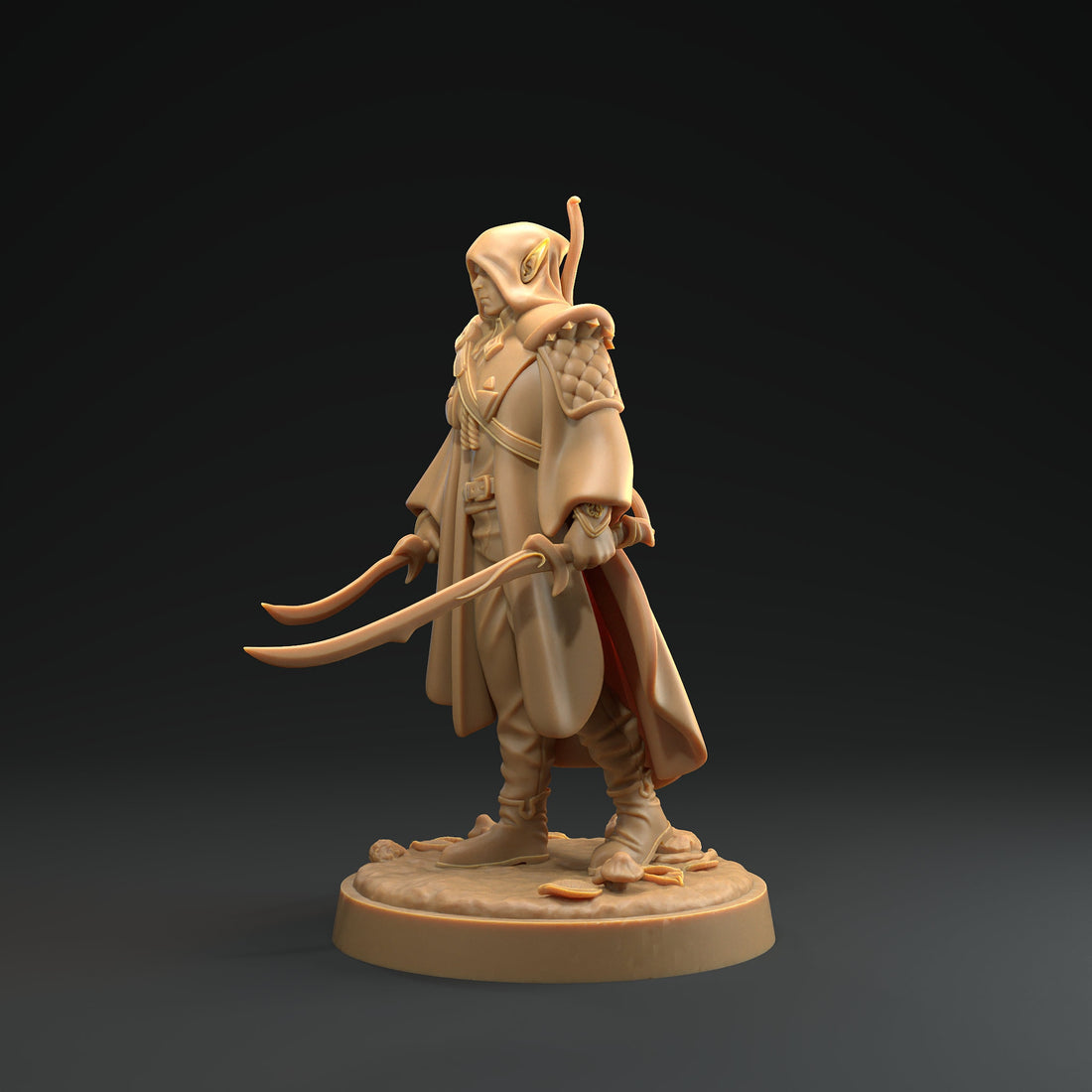 Elf Rogue Miniature | Tabletop RPG Miniature | Dragon Trappers Lodge | Roleplaying 3D Printed Fantasy Mini - 3DPrintDen