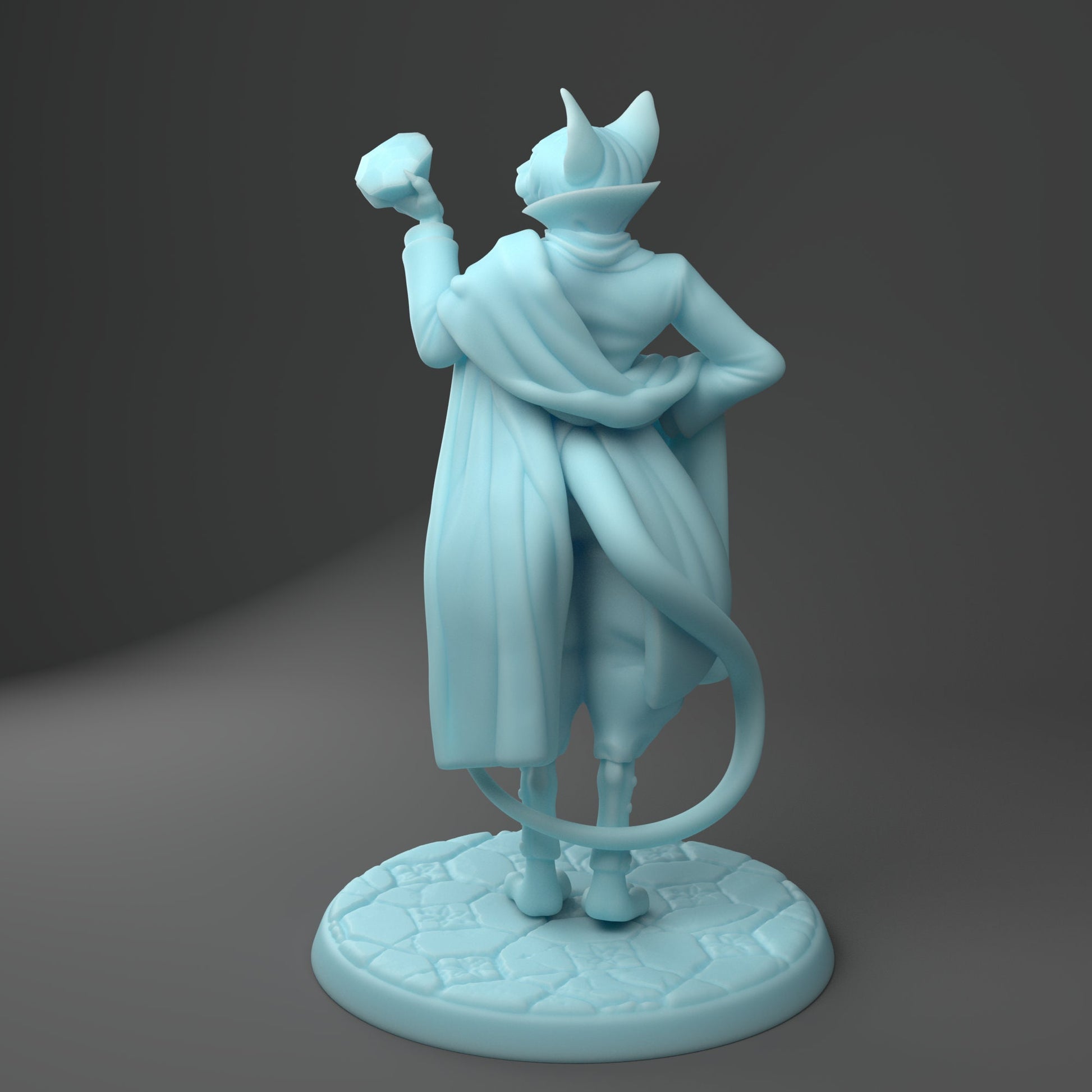 Cat Miniature, Mortimer | Twin Goddess Miniatures | Tabletop RPG Miniature | Roleplaying 3D Printed Fantasy Mini - 3DPrintDen