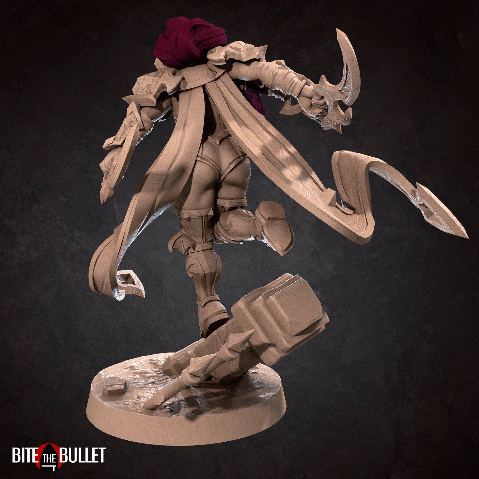 Vampire Rogue Miniature | Tabletop RPG Miniature | Bite the Bullet | Roleplaying 3D Printed Fantasy Mini - 3DPrintDen