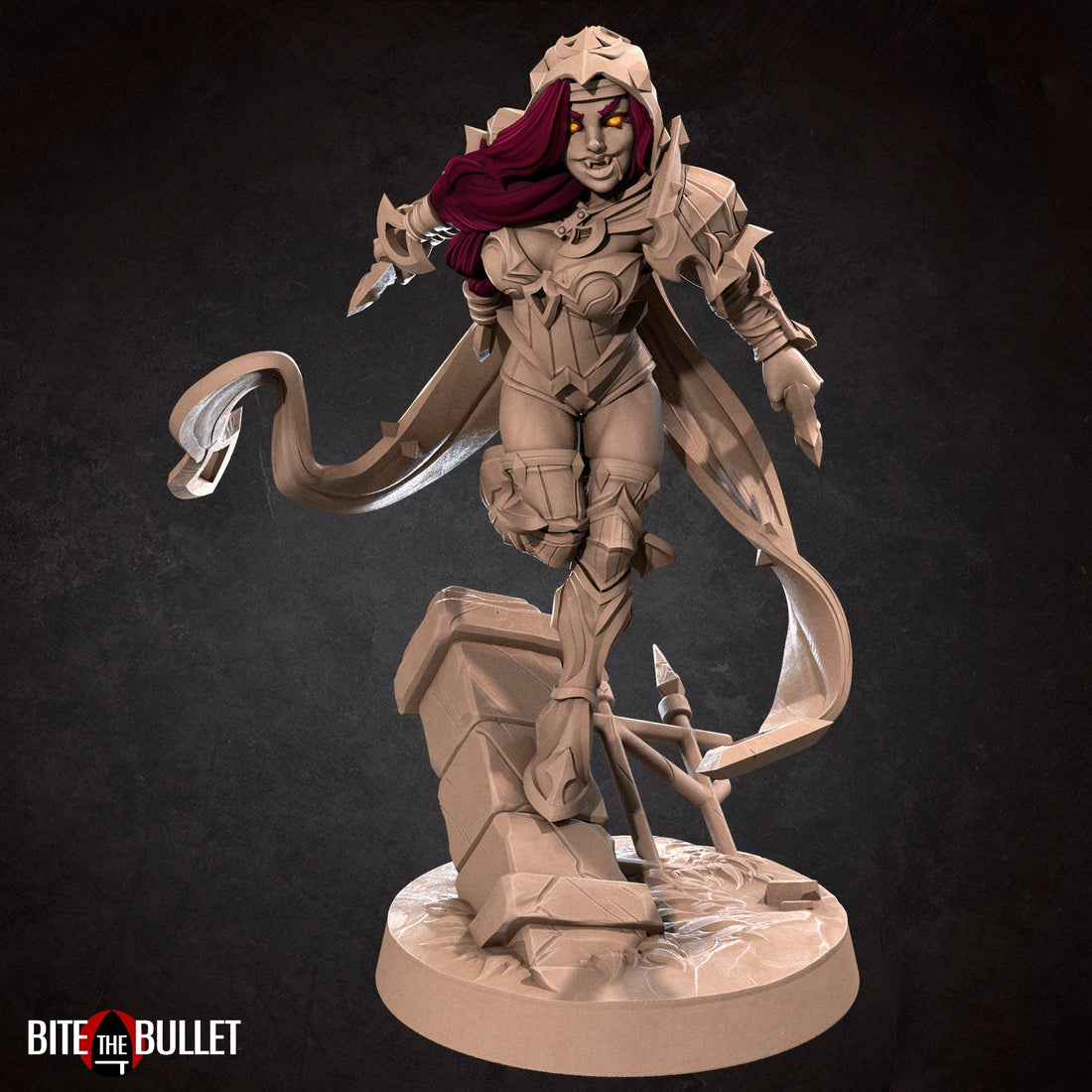 Vampire Rogue Miniature | Tabletop RPG Miniature | Bite the Bullet | Roleplaying 3D Printed Fantasy Mini - 3DPrintDen