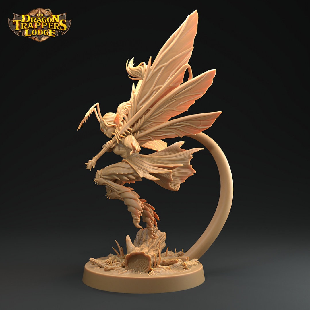 Fairy Fighter Miniature | Tabletop RPG Miniature | Dragon Trappers Lodge | Roleplaying 3D Printed Fantasy Mini - 3DPrintDen