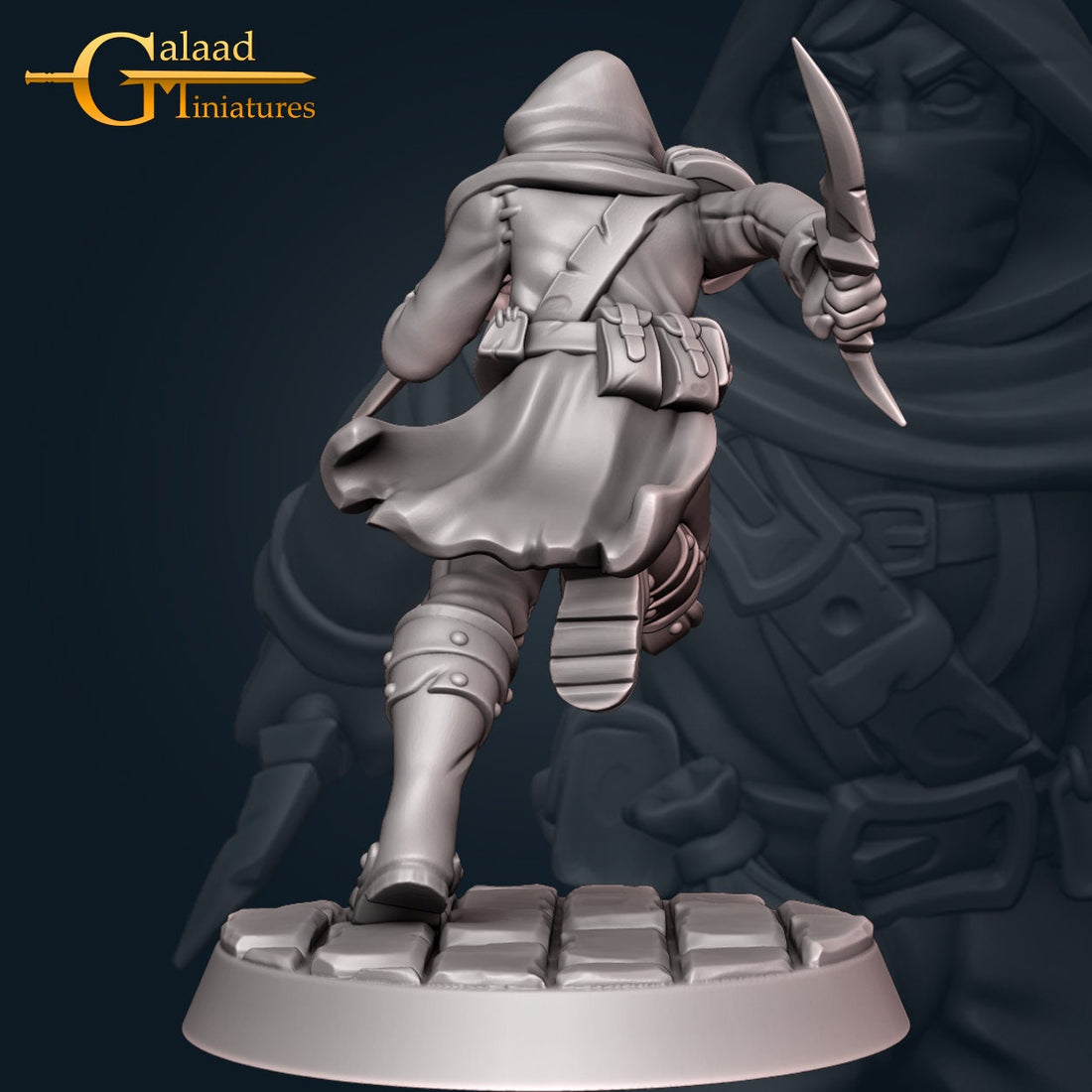 Rogue Miniature | Tabletop RPG Miniature | Galaad Miniatures | Roleplaying 3D Printed Fantasy Mini - 3DPrintDen