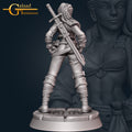 Female Mercenary Miniature | Tabletop RPG Miniature | Galaad Miniatures | Roleplaying 3D Printed Fantasy Mini - 3DPrintDen