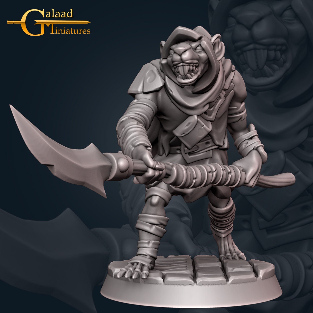 Skaven Rogue Miniature | Tabletop RPG Miniature | Galaad Miniatures | Roleplaying 3D Printed Fantasy Mini - 3DPrintDen