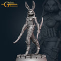 Female Harengon Rogue Miniature | Tabletop RPG Miniature | Galaad Miniatures | Roleplaying 3D Printed Fantasy Mini - 3DPrintDen