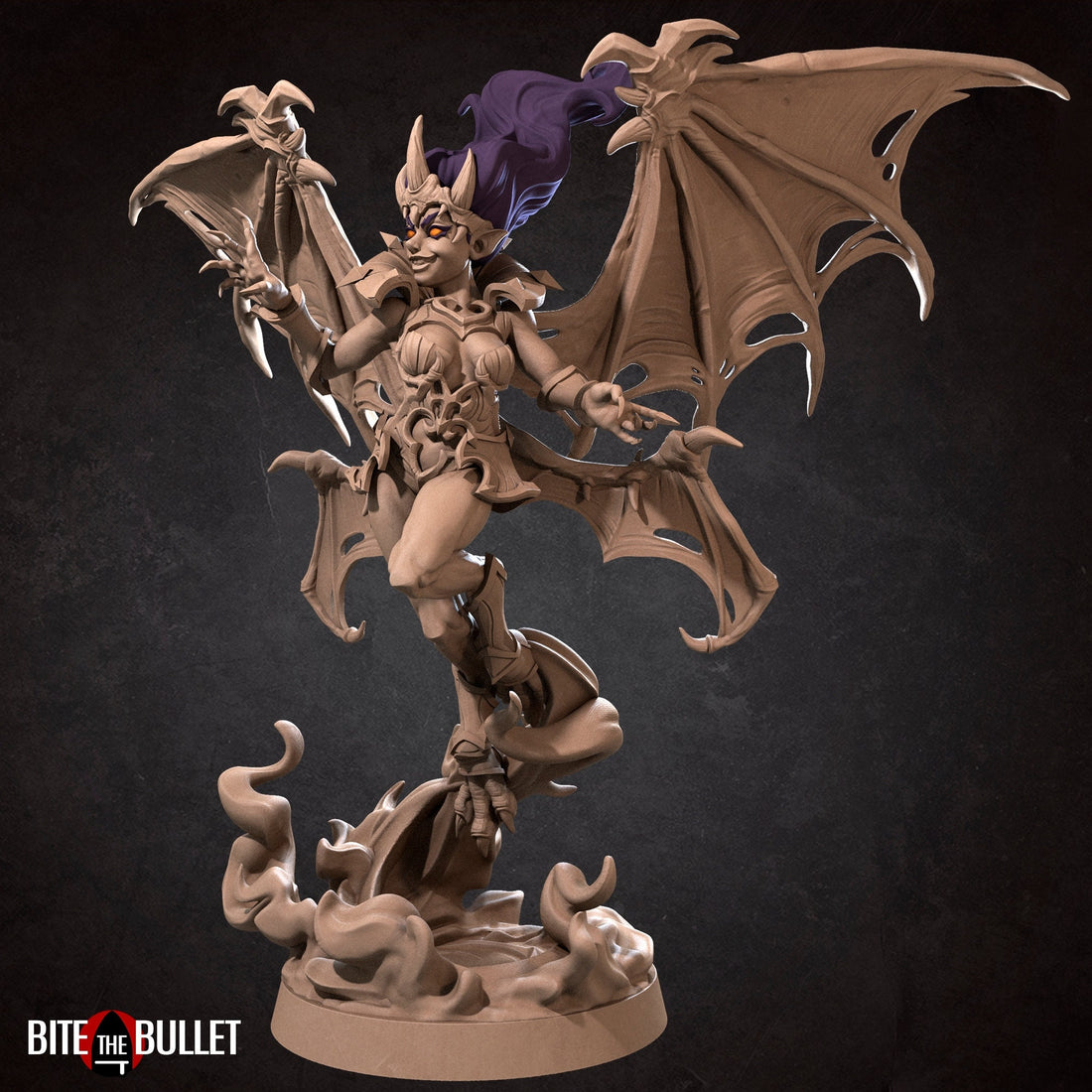 Vampire Queen Miniature, Jezebeth | Tabletop RPG Miniature | Bite the Bullet | Roleplaying 3D Printed Fantasy Mini - 3DPrintDen