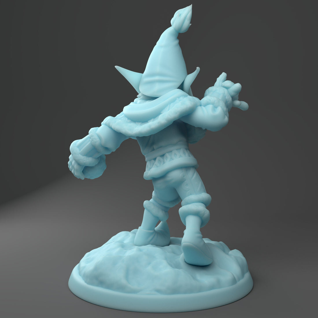 Christmas Elf Miniature, Alk | Twin Goddess Miniatures | Tabletop RPG Miniature | Roleplaying 3D Printed Fantasy Mini - 3DPrintDen