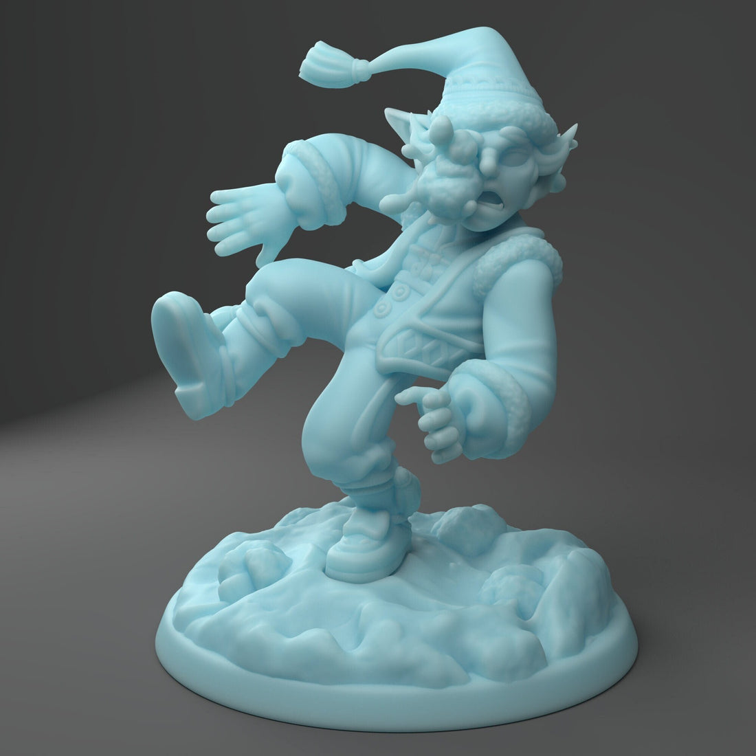 Christmas Elf Miniature, Rorg | Twin Goddess Miniatures | Tabletop RPG Miniature | Roleplaying 3D Printed Fantasy Mini - 3DPrintDen