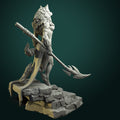 Werewolf Queen Miniature, Oleana | Tabletop RPG Miniature | White Werewolf Tavern | Roleplaying 3D Printed Fantasy Mini - 3DPrintDen