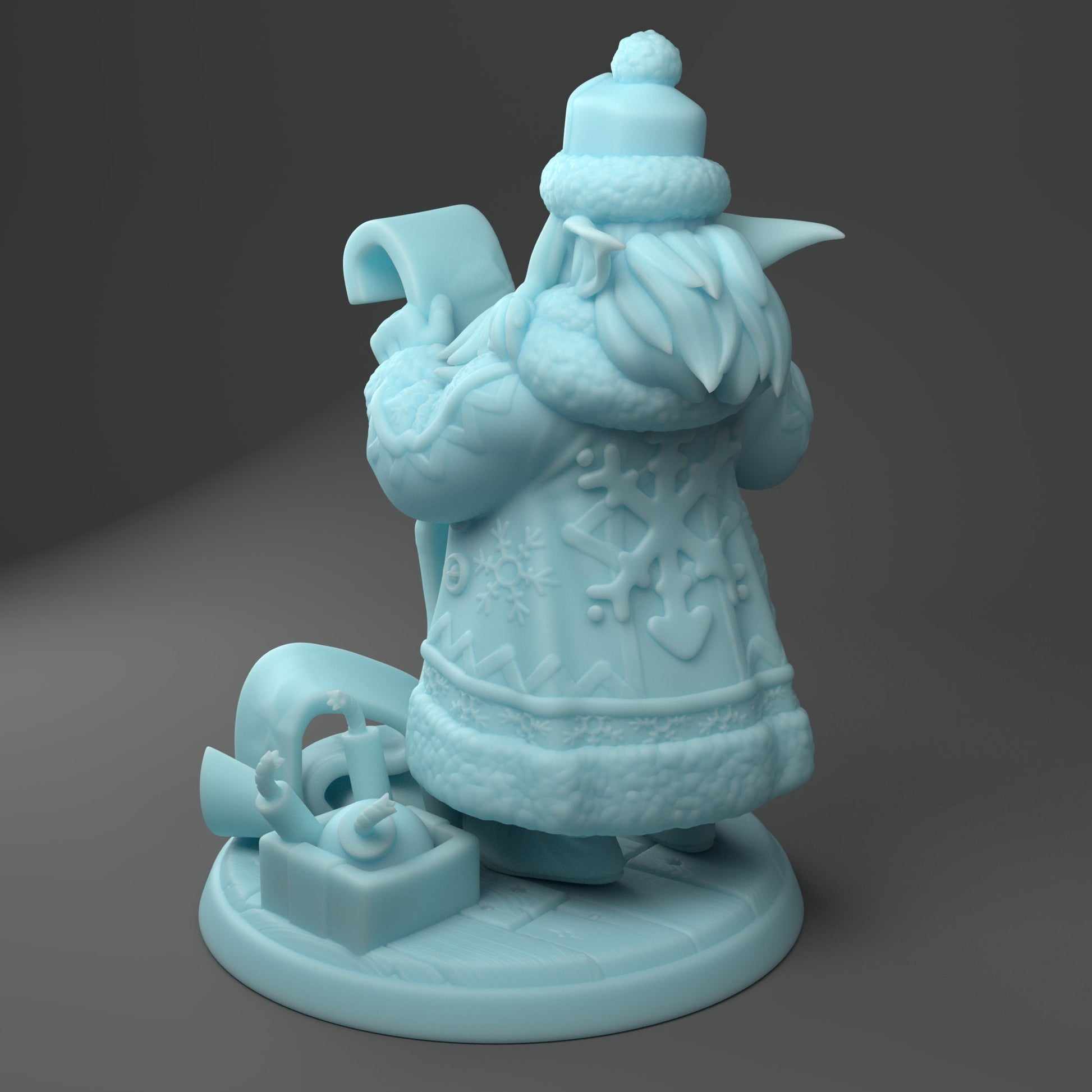 Christmas Elf Miniature, Mr Gobbs | Twin Goddess Miniatures | Tabletop RPG Miniature | Roleplaying 3D Printed Fantasy Mini - 3DPrintDen