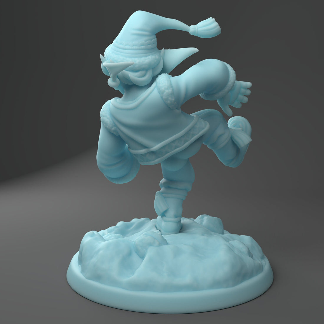 Christmas Elf Miniature, Rorg | Twin Goddess Miniatures | Tabletop RPG Miniature | Roleplaying 3D Printed Fantasy Mini - 3DPrintDen