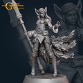 Female Foxfolk Fighter Miniature | Tabletop RPG Miniature | Galaad Miniatures | Roleplaying 3D Printed Fantasy Mini - 3DPrintDen