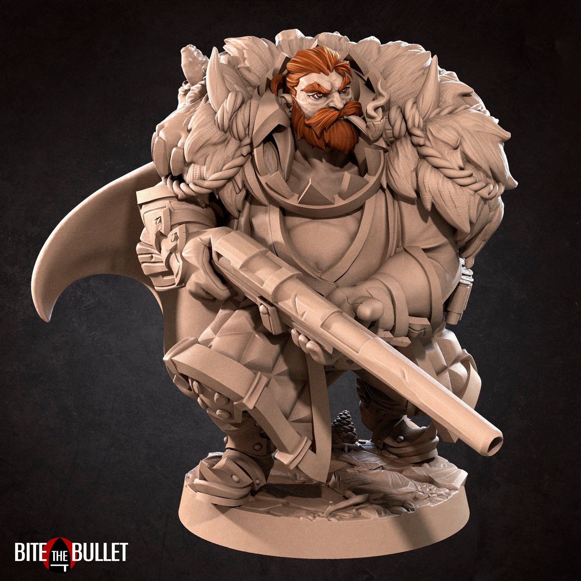 Hunter Miniature | Tabletop RPG Miniature | Bite the Bullet | Roleplaying 3D Printed Fantasy Mini - 3DPrintDen