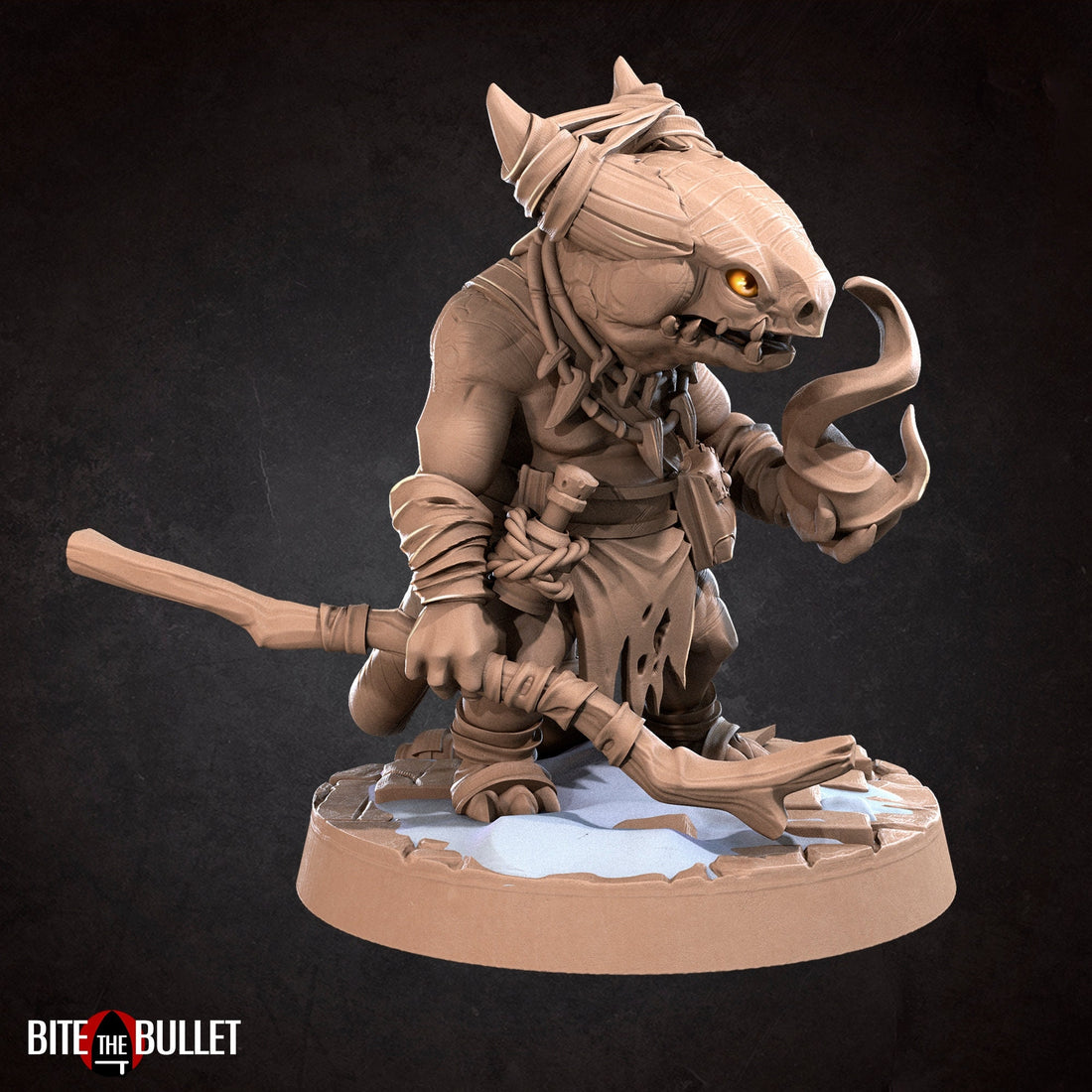 Kobold Sorcerer Miniature | Tabletop RPG Miniature | Bite the Bullet | Roleplaying 3D Printed Fantasy Mini - 3DPrintDen