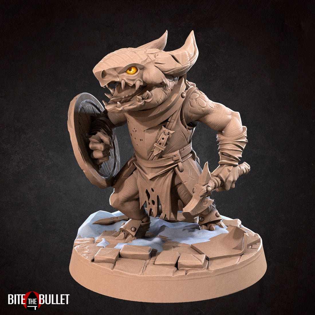 Kobold Warrior Miniature | Tabletop RPG Miniature | Bite the Bullet | Roleplaying 3D Printed Fantasy Mini - 3DPrintDen