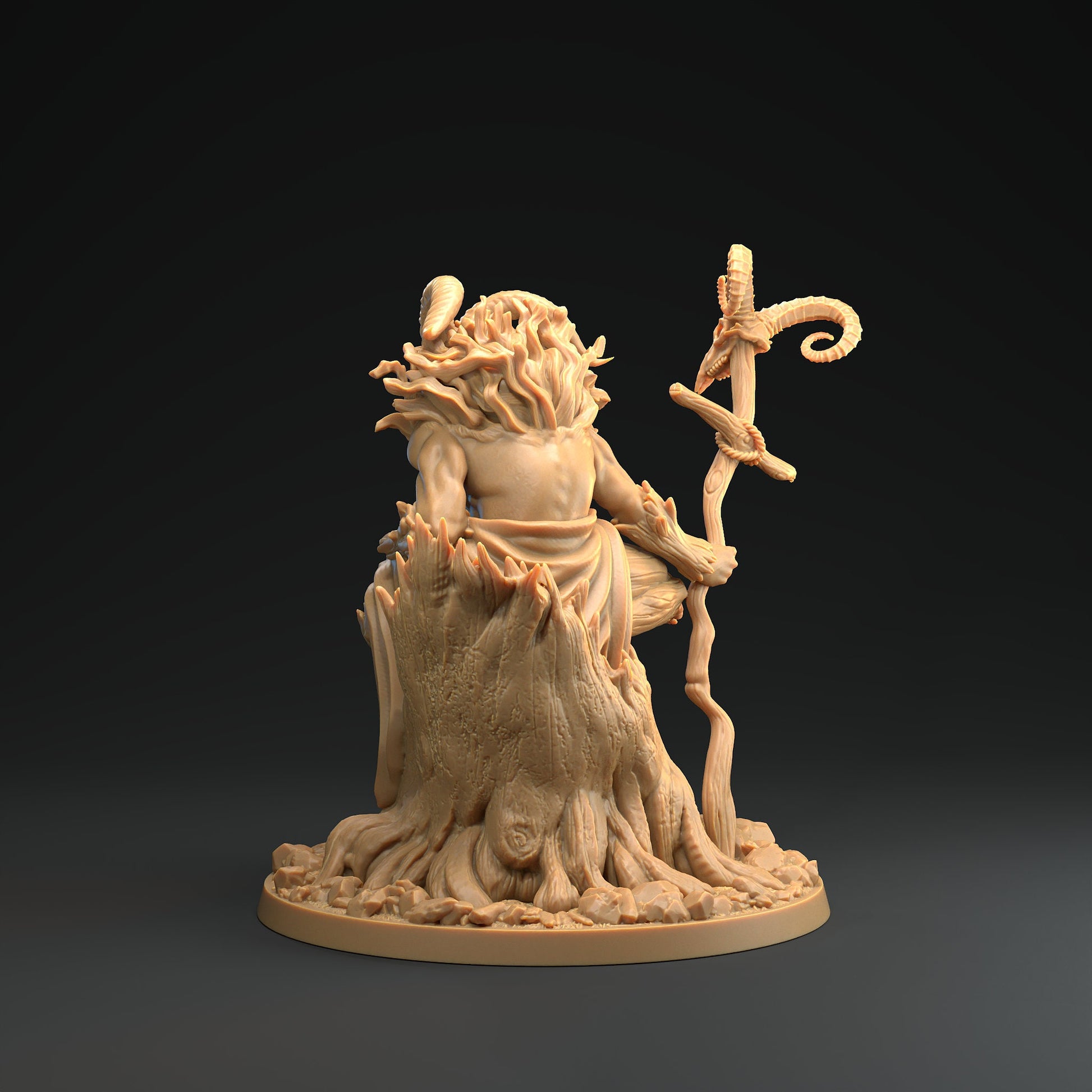 Sire of Fauns Miniature, Pan | Tabletop RPG Miniature | Dragon Trappers Lodge | Roleplaying 3D Printed Fantasy Mini - 3DPrintDen