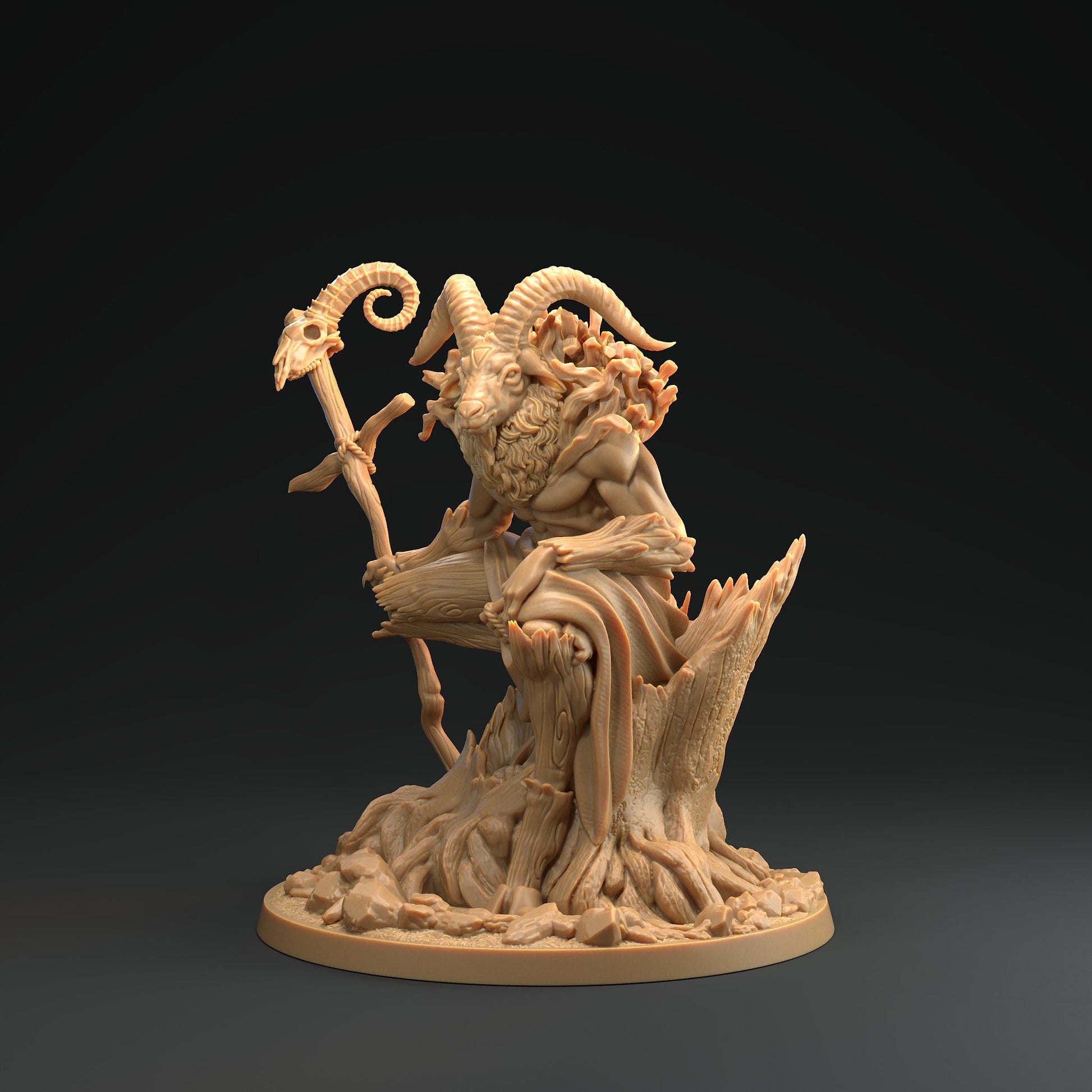 Sire of Fauns Miniature, Pan | Tabletop RPG Miniature | Dragon Trappers Lodge | Roleplaying 3D Printed Fantasy Mini - 3DPrintDen