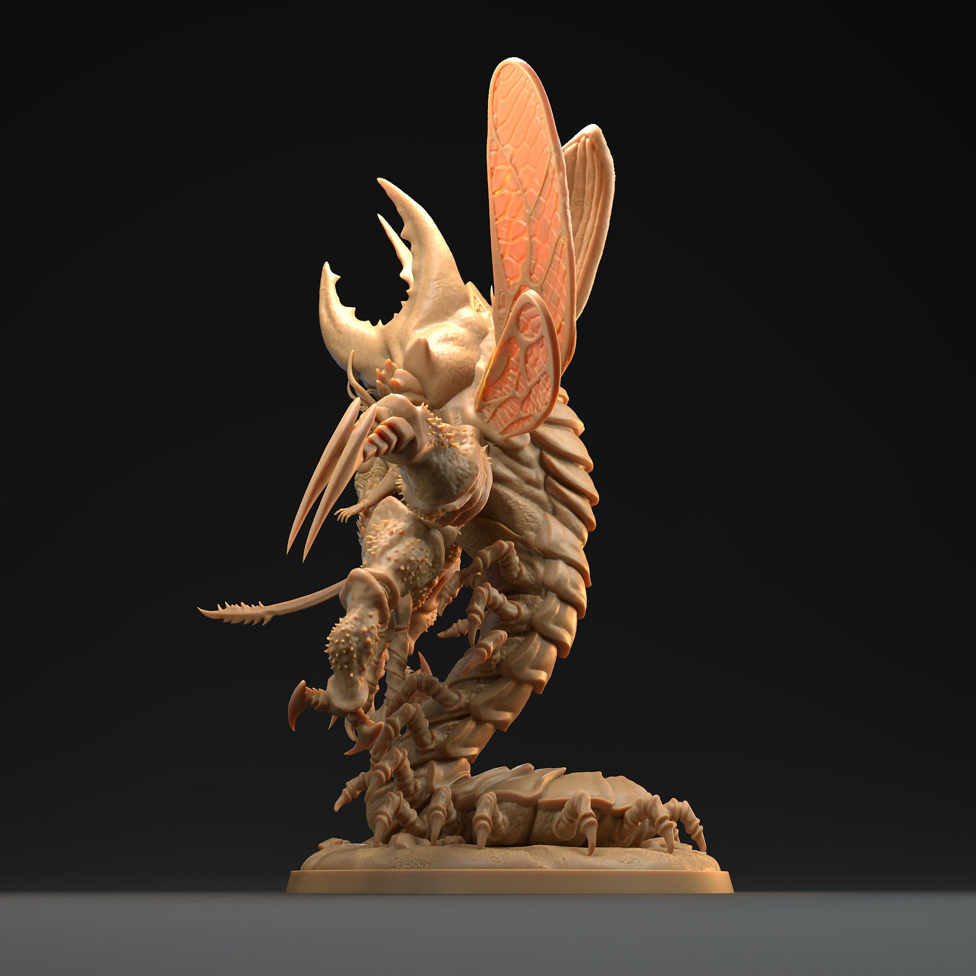 Beetle Queen Miniature | Tabletop RPG Miniature | Dragon Trappers Lodge | Roleplaying 3D Printed Fantasy Mini - 3DPrintDen