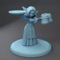 Goblin Waitress Miniature | Twin Goddess Miniatures | Tabletop RPG Miniature | Roleplaying 3D Printed Fantasy Mini - 3DPrintDen