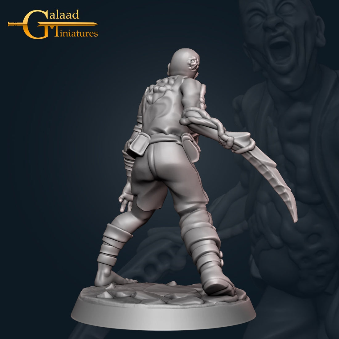 Ghoul Miniature | Tabletop RPG Miniature | Galaad Miniatures | Roleplaying 3D Printed Fantasy Mini - 3DPrintDen