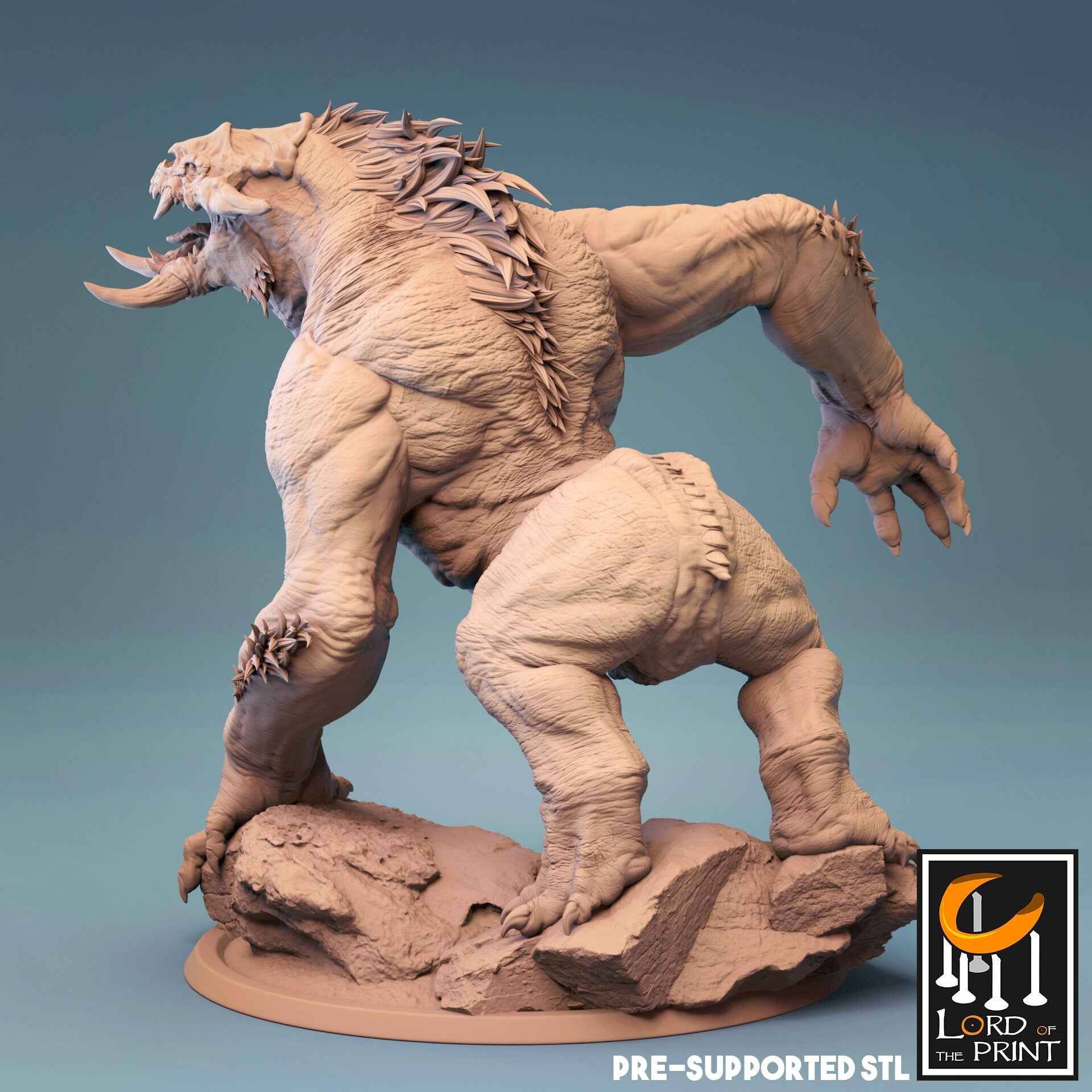 Barluga Miniature | Tabletop RPG Miniature | Rescale Miniature | Roleplaying 3D Printed Fantasy Mini - 3DPrintDen