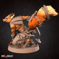 Foxfolk Rogue Miniature | Tabletop RPG Miniature | Bite the Bullet | Roleplaying 3D Printed Fantasy Mini - 3DPrintDen