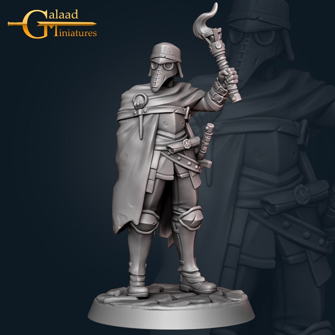 Plague Enforcer Miniature | Tabletop RPG Miniature | Galaad Miniatures | Roleplaying 3D Printed Fantasy Mini - 3DPrintDen