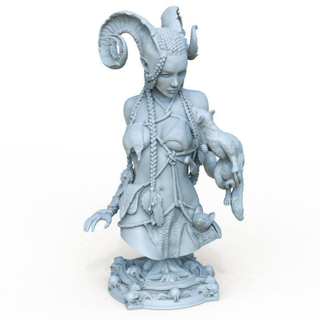 Faun Bust | Tabletop RPG Miniature | Printomancer | Bust | Roleplaying 3D Printed Fantasy Mini - 3DPrintDen