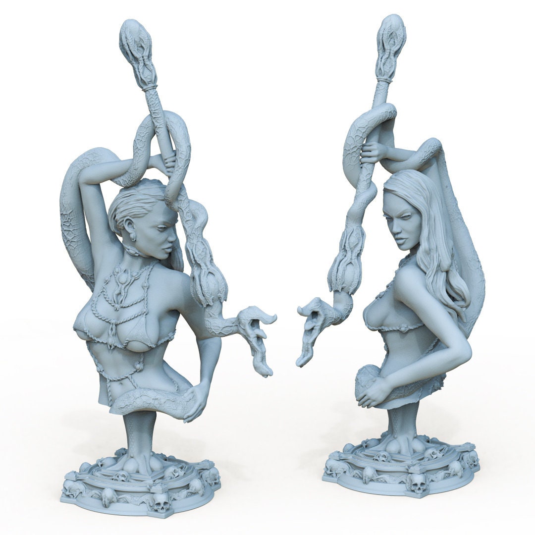 Ritual Dance Bust | Tabletop RPG Miniature | Printomancer | Bust | Roleplaying 3D Printed Fantasy Mini - 3DPrintDen