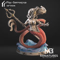 Mermaid Fighter Miniature, Naolia | Tabletop RPG Miniature | Miniatures Blueprint | Roleplaying 3D Printed Fantasy Mini - 3DPrintDen