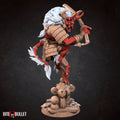 Demon Samurai Miniature | Tabletop RPG Miniature | Bite the Bullet | Roleplaying 3D Printed Fantasy Mini - 3DPrintDen