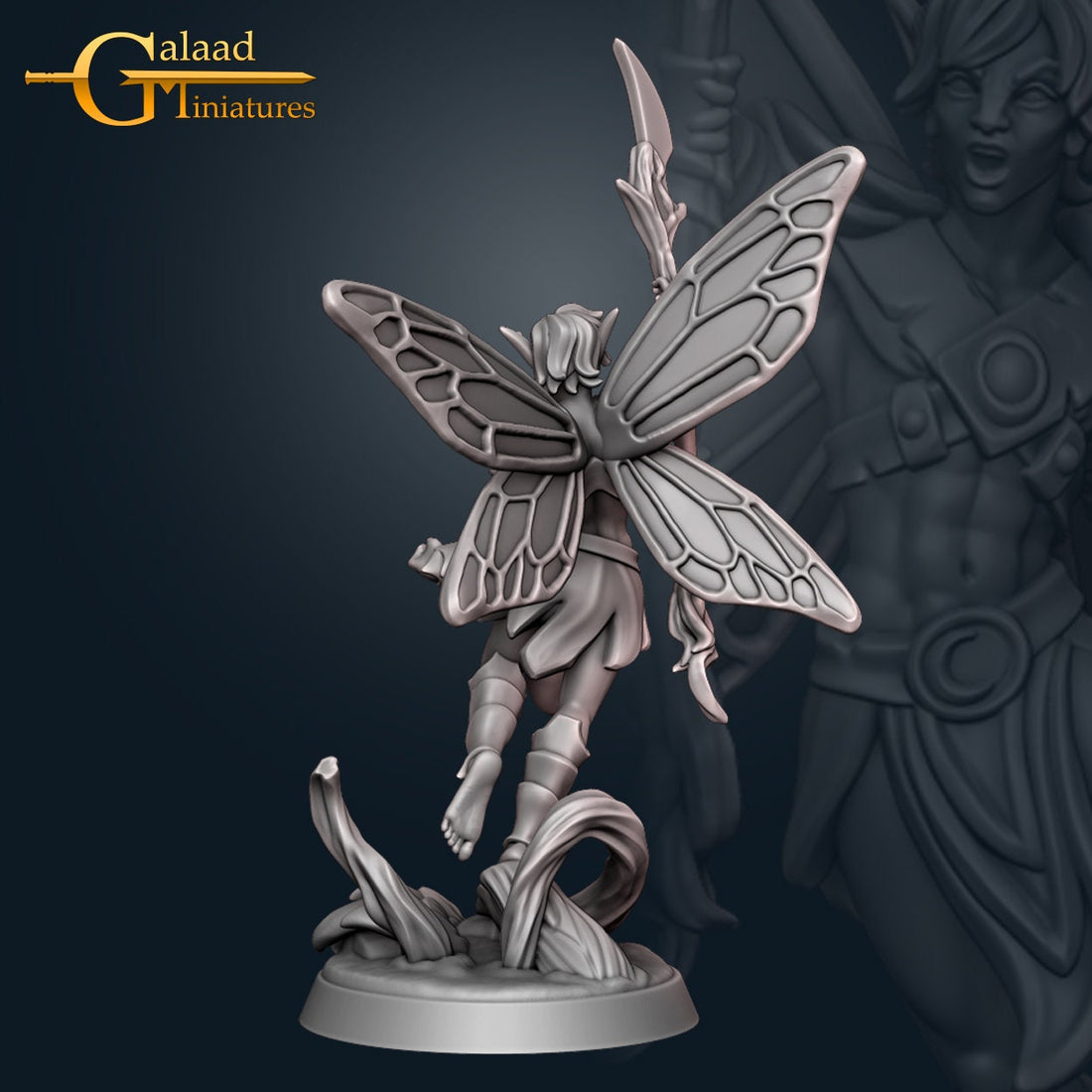 Male Fairy Miniature | Tabletop RPG Miniature | Galaad Miniatures | Roleplaying 3D Printed Fantasy Mini - 3DPrintDen