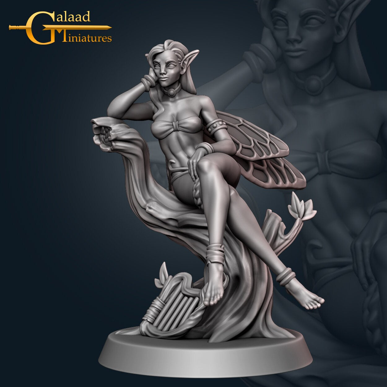 Fairy Miniature | Tabletop RPG Miniature | Galaad Miniatures | Roleplaying 3D Printed Fantasy Mini - 3DPrintDen