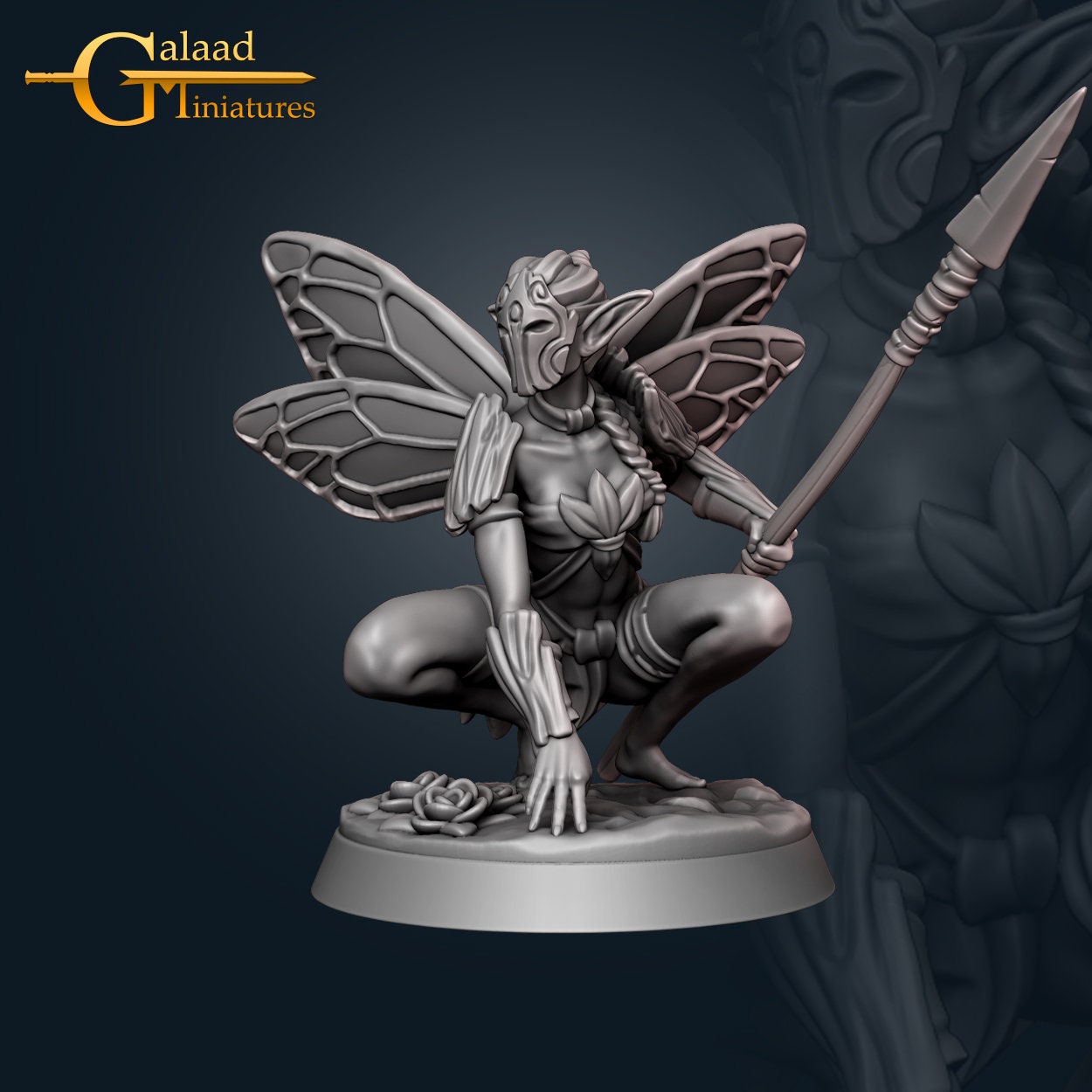 Fairy Miniature | Tabletop RPG Miniature | Galaad Miniatures | Roleplaying 3D Printed Fantasy Mini - 3DPrintDen