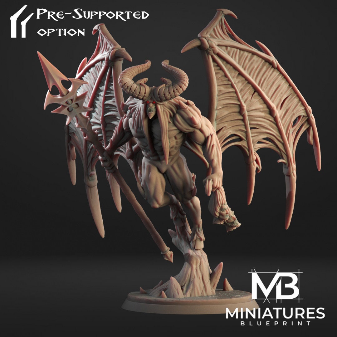 Prince of Wrath Miniature, Bazeroth | Tabletop RPG Miniature | Miniatures Blueprint | Roleplaying 3D Printed Fantasy Mini - 3DPrintDen