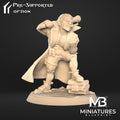 Dwarf Bomber Miniature | Tabletop RPG Miniature | Miniatures Blueprint | Roleplaying 3D Printed Fantasy Mini - 3DPrintDen