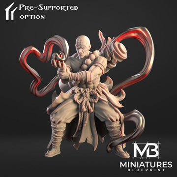 Monk Miniature, Shenzu | Tabletop RPG Miniature | Miniatures Blueprint | Roleplaying 3D Printed Fantasy Mini - 3DPrintDen