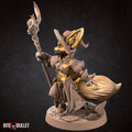 Female Foxfolk Wizard Miniature | Tabletop RPG Miniature | Bite the Bullet | Roleplaying 3D Printed Fantasy Mini - 3DPrintDen