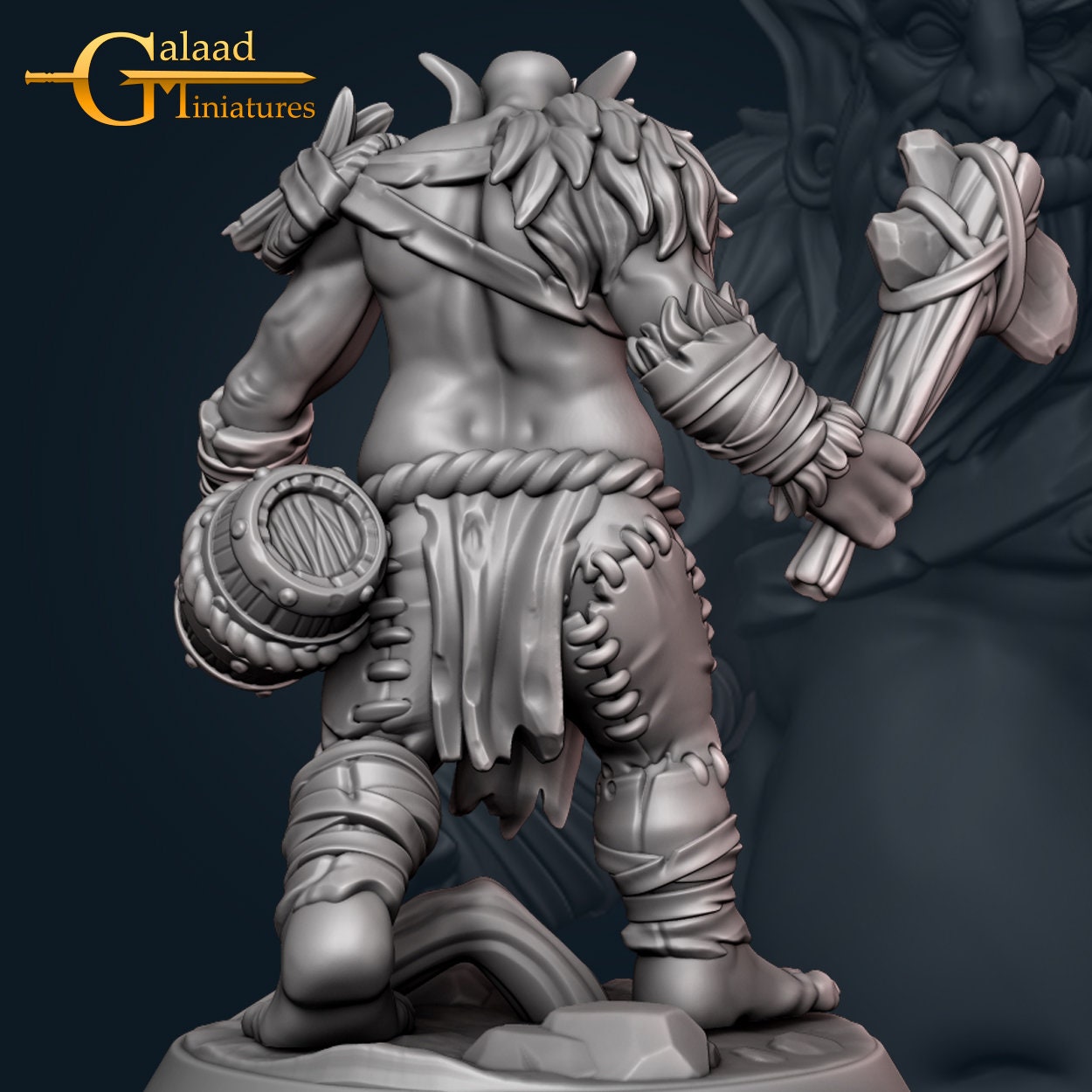 Giant Miniature | Tabletop RPG Miniature | Galaad Miniatures | Roleplaying 3D Printed Fantasy Mini - 3DPrintDen