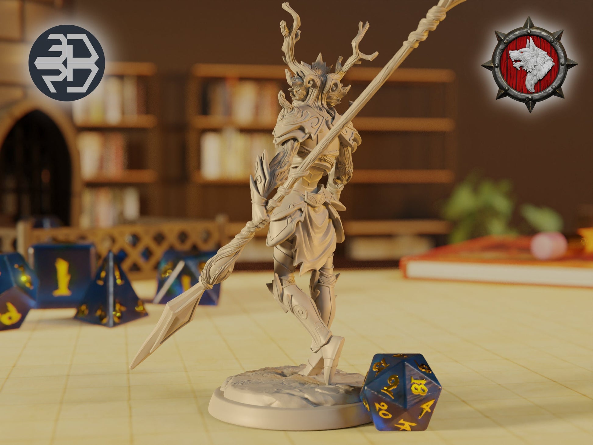 Dendroid Forest Warrior Miniature | Tabletop RPG Miniature | White Werewolf Tavern | Roleplaying 3D Printed Fantasy Mini - 3DPrintDen